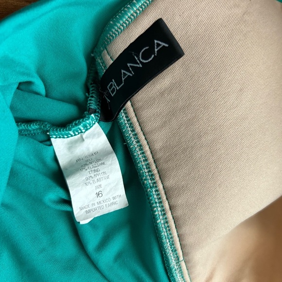 LA BLANCA TEAL TWO PIECE BIKIN SIZE 16 - Picture 3 of 13